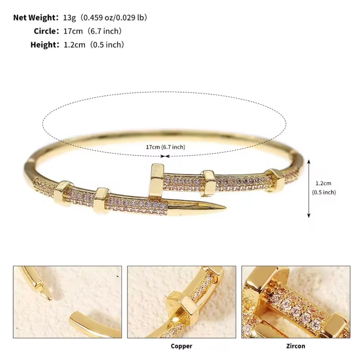 Stainless Steel Cuff Bangle Bracelet Jewellery
