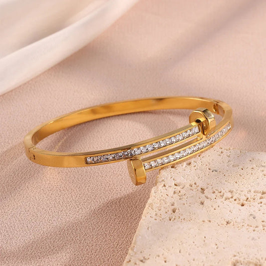 Stainless Steel Cuff Bracelet Bangle Jewelry