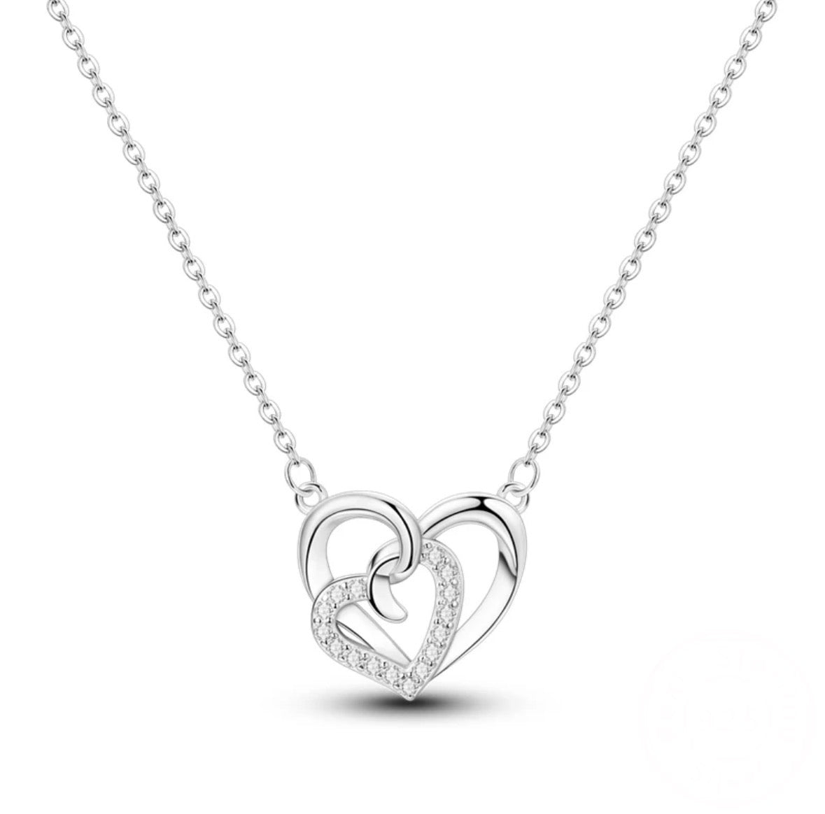 Sterling Silver Heart Charm Pendant Necklace