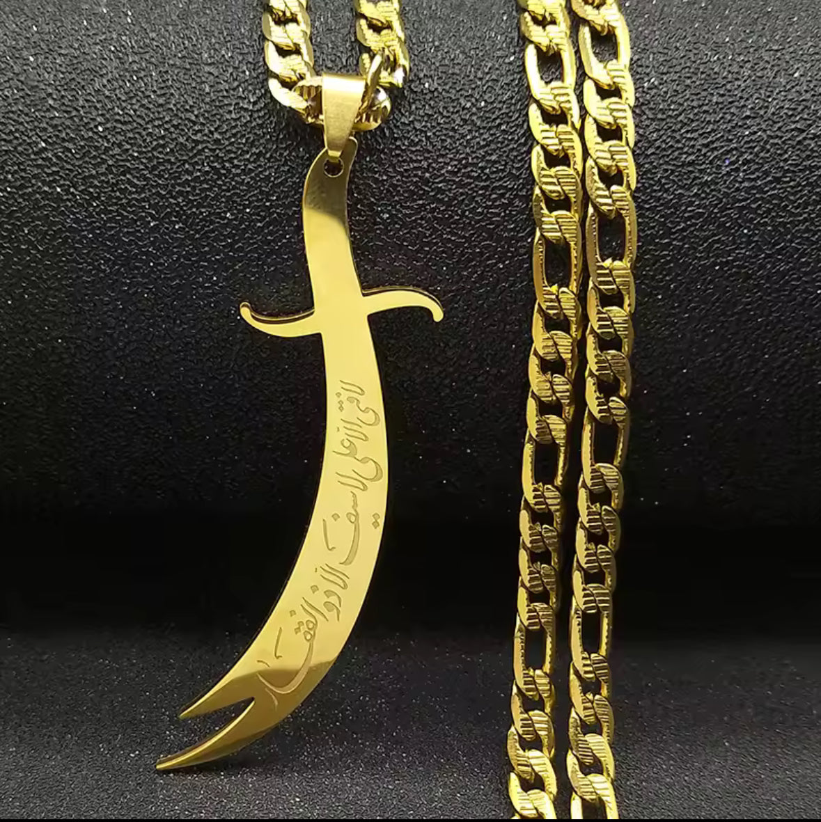 Islamic Zulfiqar sword Sterling Silver and Stainless steel Pendants