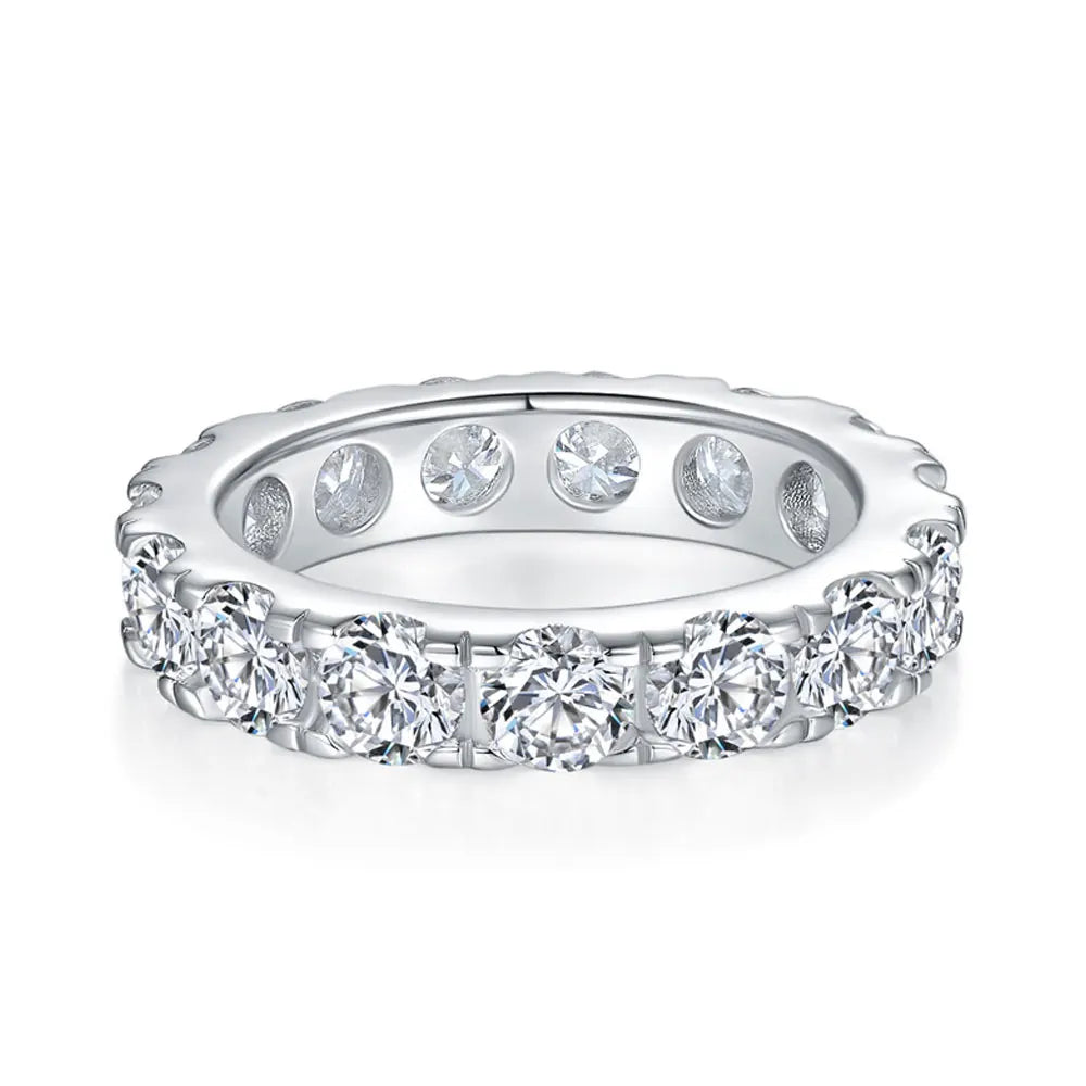2mm 4mm D VVS1 Moissanite Rings for Women Man Wedding Engagement Fine Jewelry with GRA s925 Sterling Sliver Eternity Band