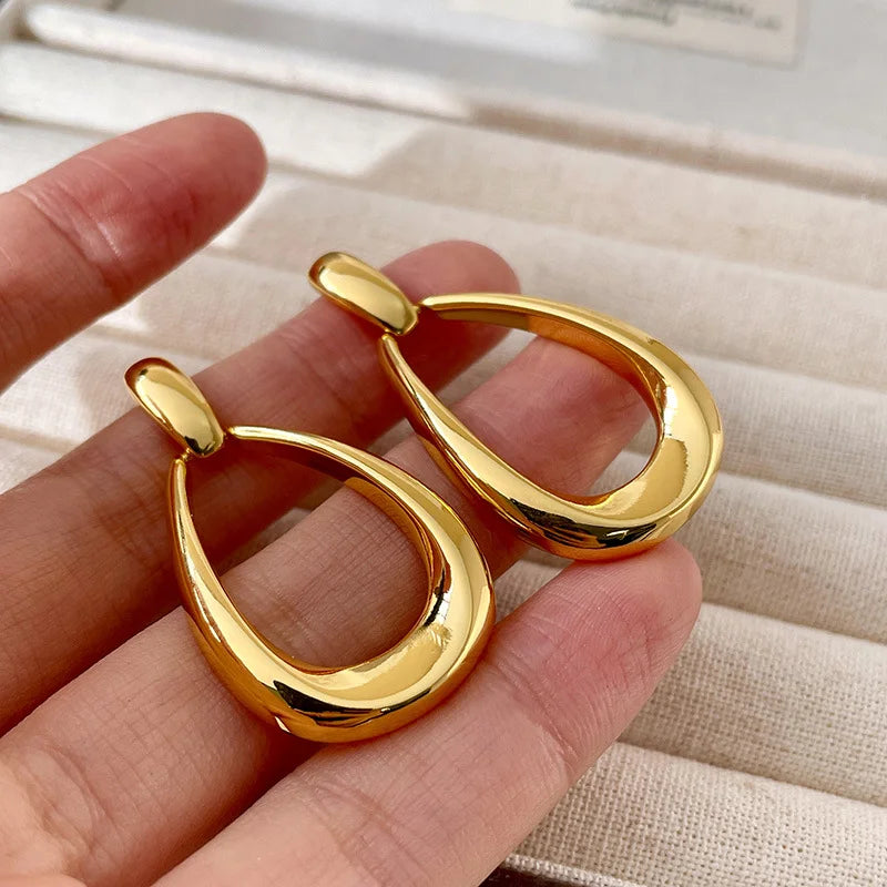 Stainless Steel Droplet Earrings Vintage Dangle Drop Earring For Women