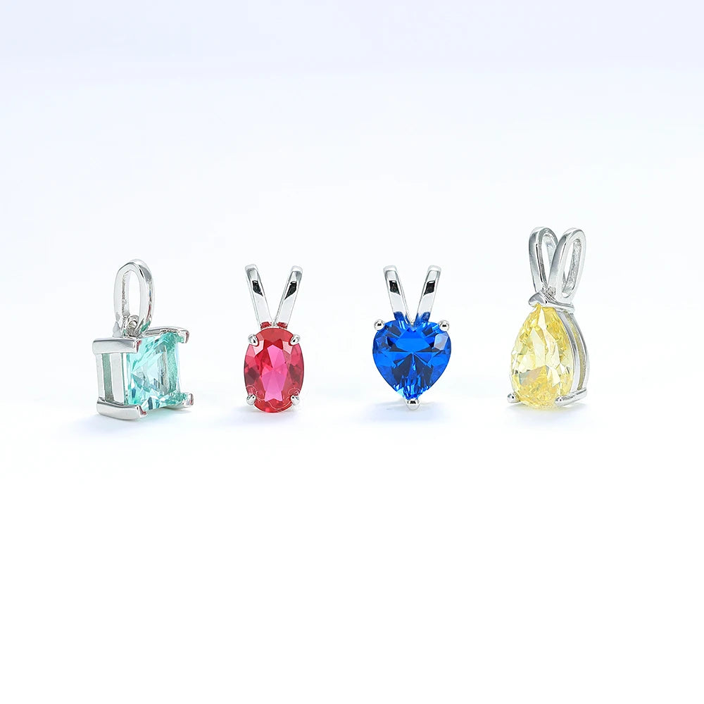 Gemstone Pendant for Women Solid 925 Sterling Silver Jewellery No Chains