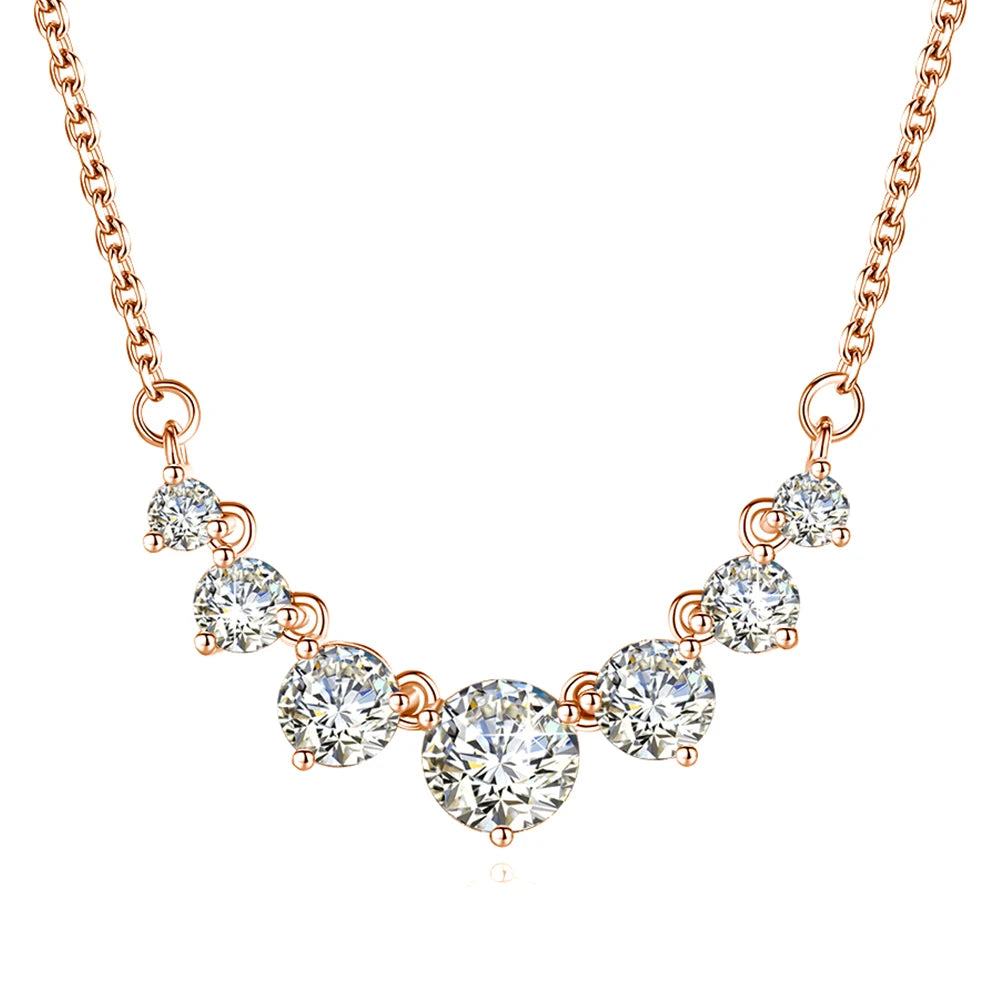 Moissanite Sterling Silver Necklaces