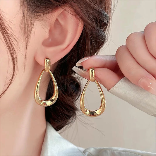 Stainless Steel Droplet Earrings Vintage Dangle Drop Earring For Women