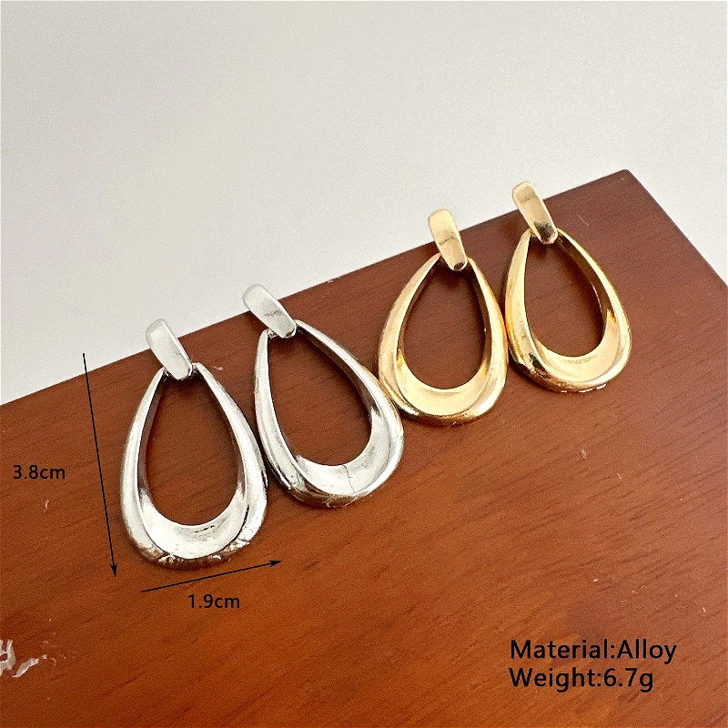 Stainless Steel Droplet Earrings Vintage Dangle Drop Earring For Women
