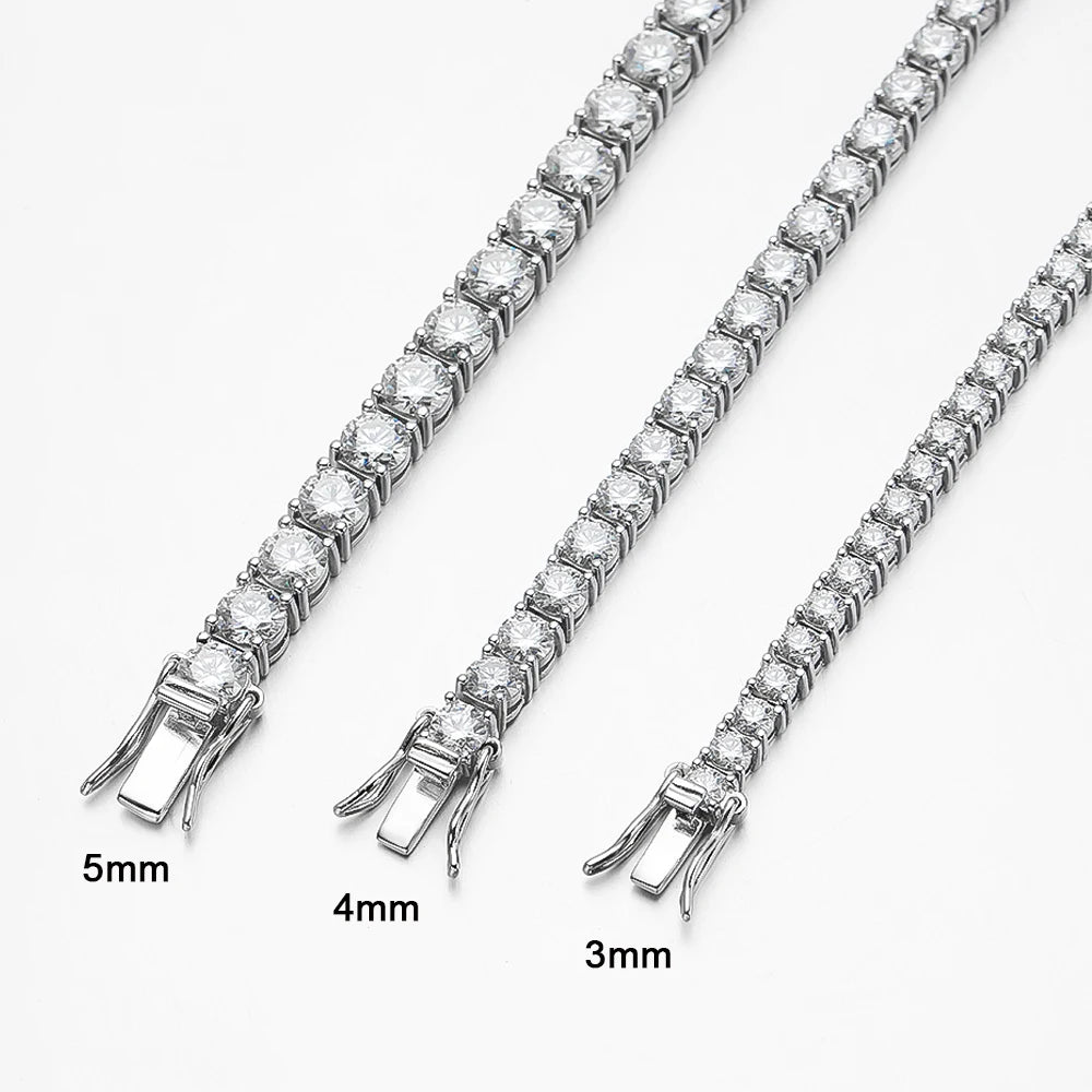 Moissanite D Color Tennis Bracelet Sterling Silver