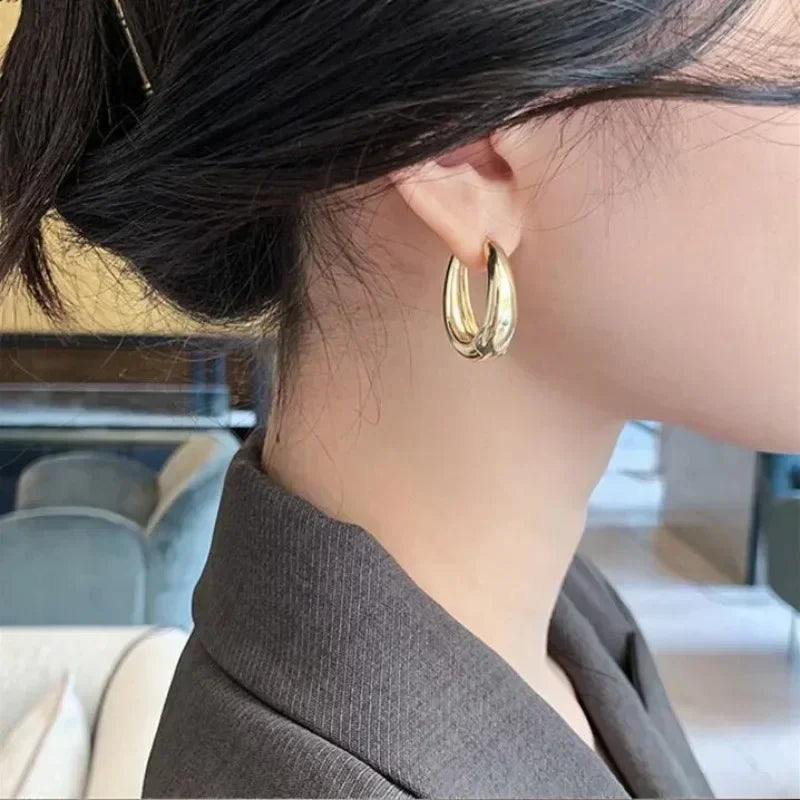 Stainless Steel Vintage Hoop Earring