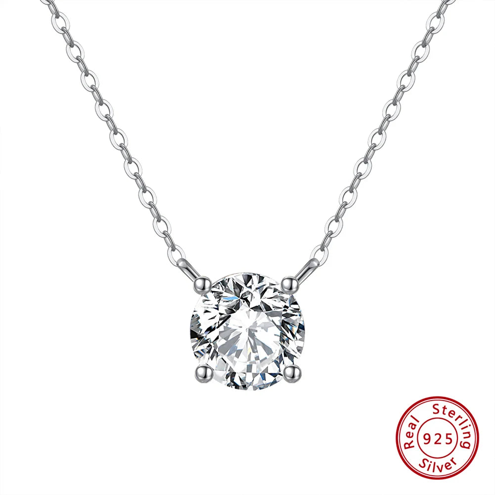Solitaire Cubic Zirconia Pendant