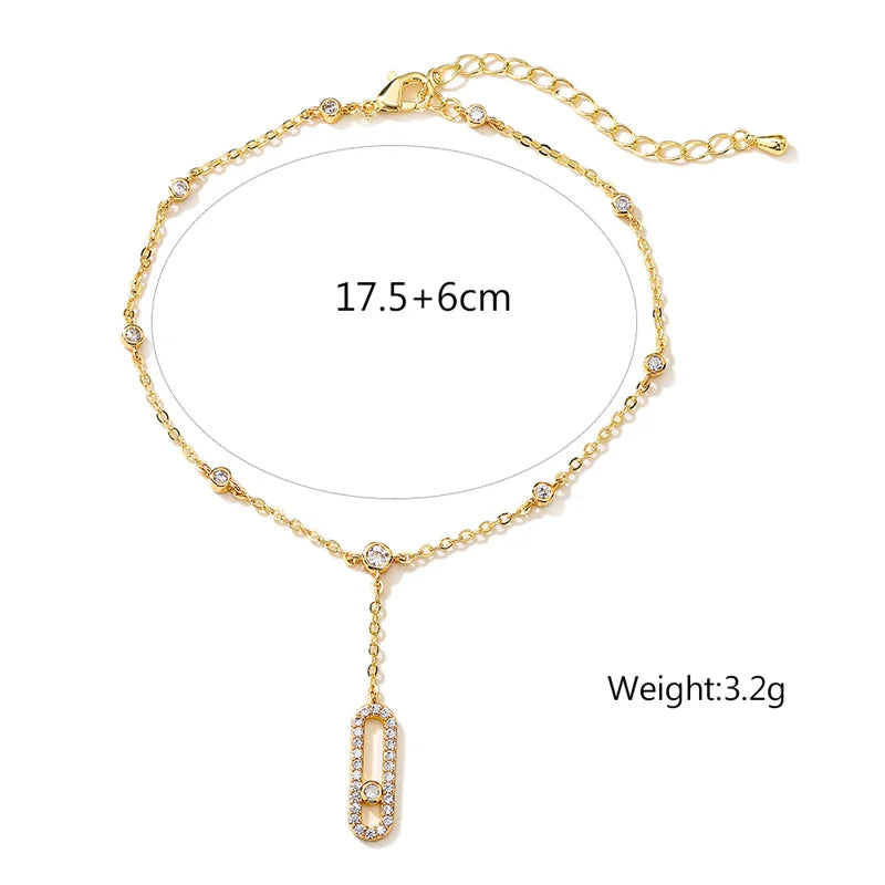 Cubic Zirconia Anklets For Women